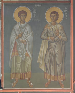 Αγ. Ιουστίνος ο Φιλόσοφος και Σεβαστιανός,3ο διάζωμα, Μέτωπο Β. κεραίας
